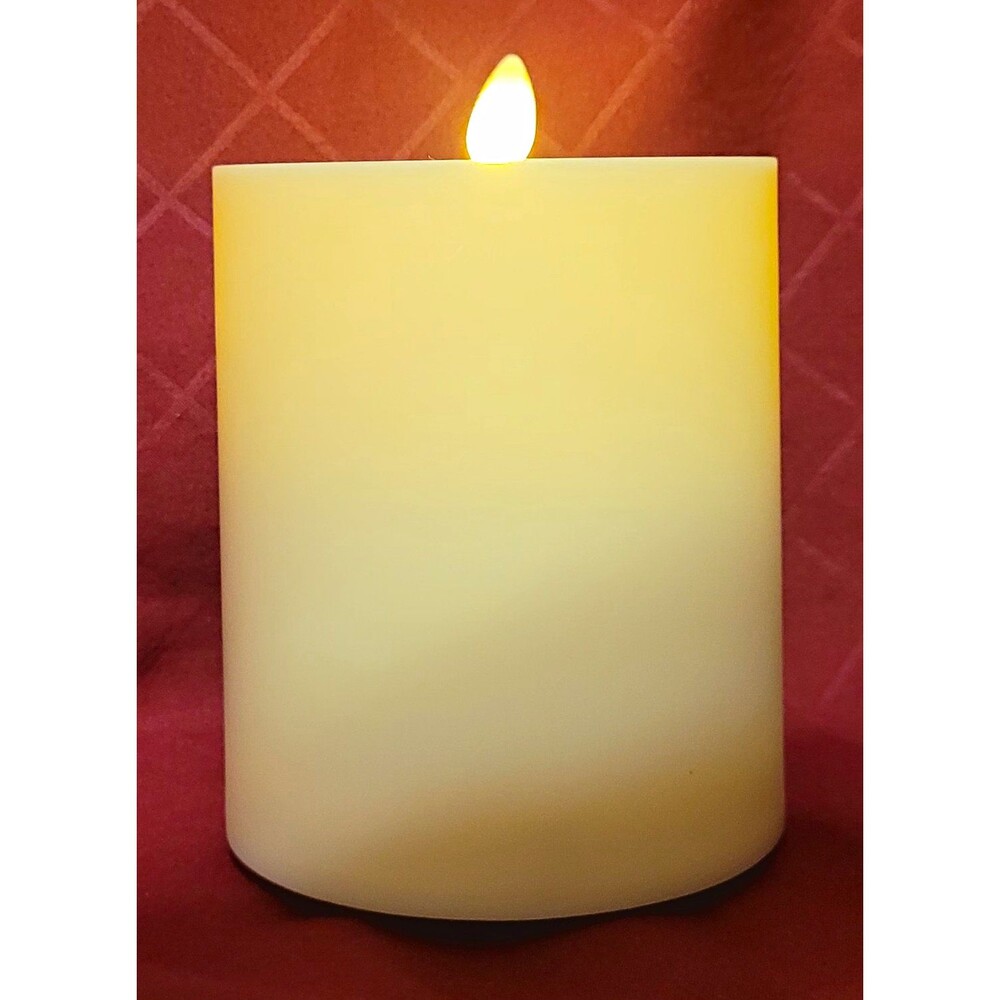 Luminara Ivory Flameless LED Battery Op Pillar Candle 4.75"Hx3.5"D Plastic